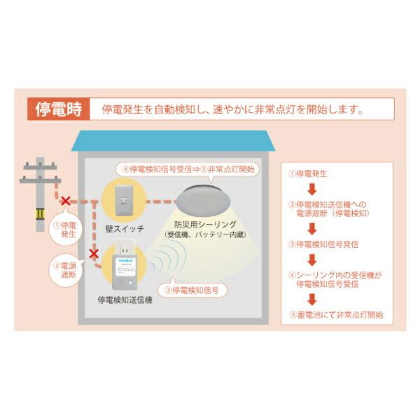 【法人限定(沖縄・離島購入不可)】SLDC06Q003 ホタルクス HOTALUX 家庭用防災LEDシーリングライト AID 6畳用 リモコン付 送料無料｜water-space｜03