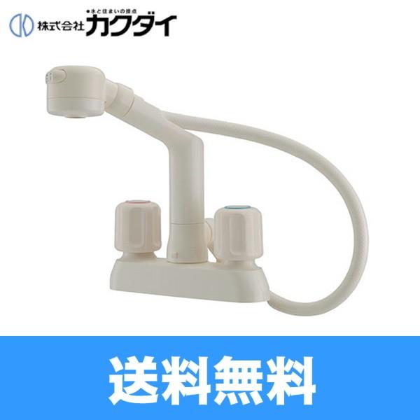151-215 カクダイ KAKUDAI 2ハンドル混合栓(シャワーつき) 一般地仕様 送料無料