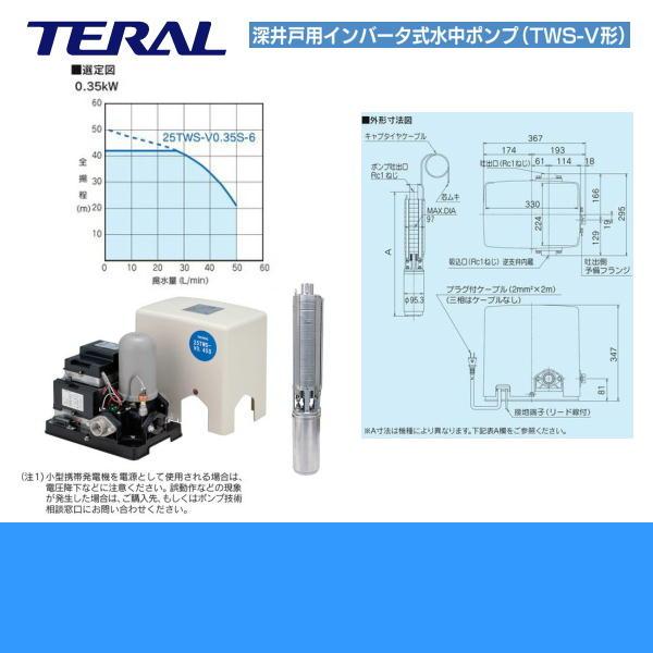 テラル 25TWS V035S 深井戸水中ポンプ【野田愛宕店】【店頭取引限定】【中古】管理番号：IT5GMP07K65R 法人限定(沖縄・離島購入不可)】テラル TERAL 深井戸用インバータ式