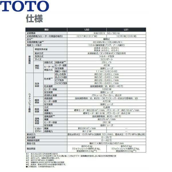 CES9820#NW1 TOTO ネオレスト LS2 ウォシュレット一体形便器 床排水・排水心200mm ハードリモコン ホワイト 送料無料｜water-space｜05