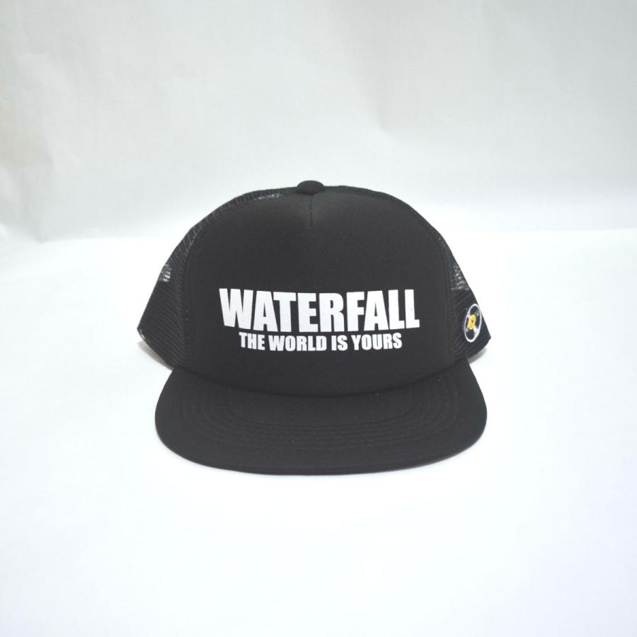 キャップ ブラック 黒 ロゴ DJ パンク バイク レコード WATERFALL｜waterfall