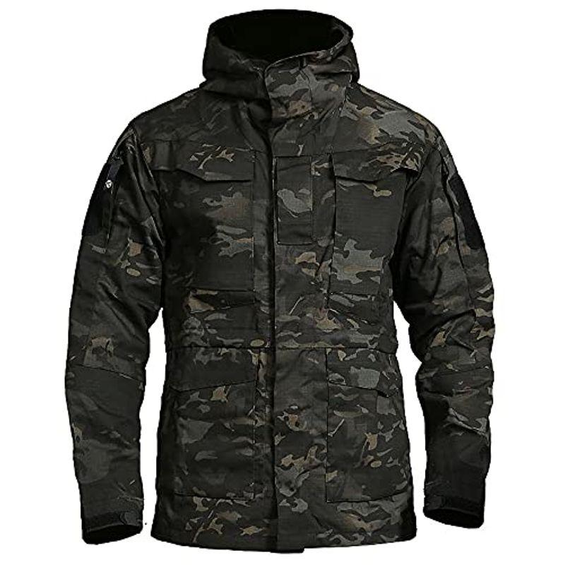 Lhtアウトドア ジャケット メンズ 多機能ウインドブレーカー フード付き 秋冬春 登山服 耐磨耗性 ワーク カーゴジャケット タクティカル 41iahw18r8 メンズファッション Ladosur Cl