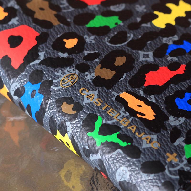 新品 カステルバジャック レザー 長財布 レオパード ブラック マルチカラー CASTELBAJAC（カステルバジャック） Leopard レオパール ミドル
