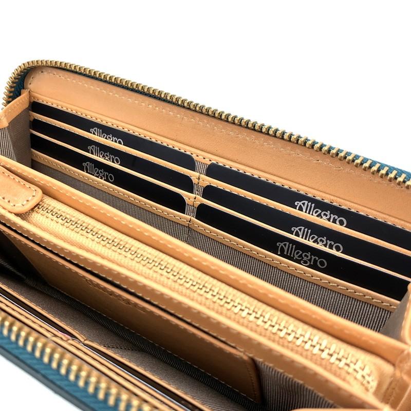 Allegro アレグロ オーリオ ラウンドファスナー長財布 小銭入れあり