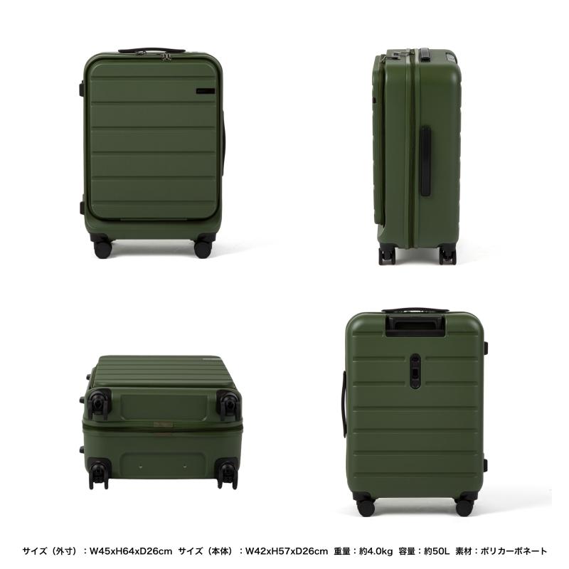 ACE スーツケース Mサイズ 50L オリーブグリーン Ace（エース） フレットボード スーツケース 50L 57cm 4.0kg 4泊 5泊 4