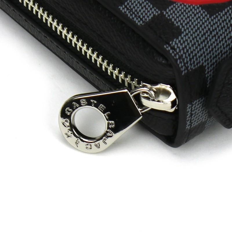 〈美品〉カステルバジャック メタルロゴ オーガナイザー クラッチバッグ 型押し CASTELBAJAC カステルバジャック Couleurs クラー クラッチ