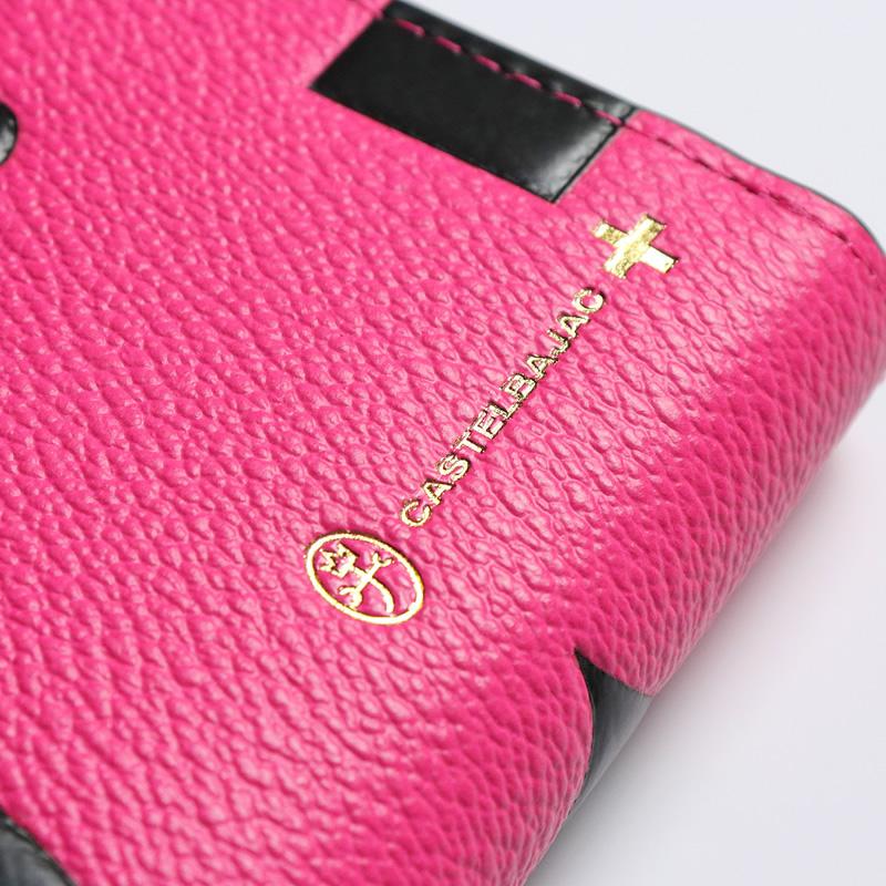 CASTELBAJAC カステルバジャック Nezel ネゼル 二つ折り財布 小銭入れあり セミ長財布　ミドルウォレット 札入れ  081604 牛革 本革 レザー メンズ レディース