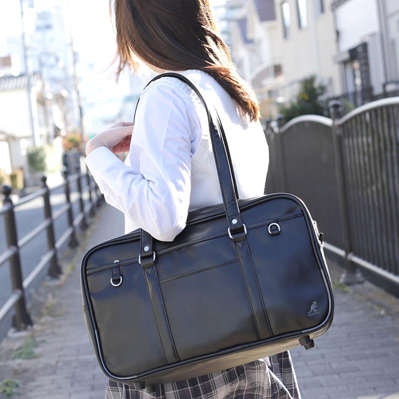 KANGOL カンゴール スクール 合皮 250-1010 学生 通学 スクバ レディース メンズ お手頃 使いやすい 便利 人気 おすすめ ブラックレッド KANGOL（カンゴール） スクールバッグ 合皮 1ルーム A4 スクバ 通学鞄