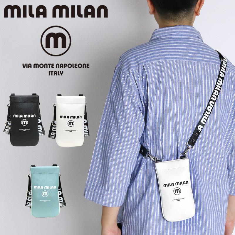 【商品レビュー記入で+5%】ミラミラン スマホショルダー MILA MILAN Corso コルソ ミニショルダーバッグ 斜め掛けバッグ ショルダーポーチ 普段使い 旅行 ビジネス 通勤 ゴルフ 合皮 PVC 防水 撥水 メンズ レディース 男女兼用 ブランド カジュアル オシャレ 人気 250101 mila milan（ミラ・ミラン） Corso コルソ スマホショルダー ミニ