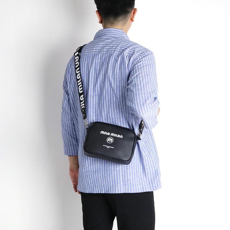 【商品レビュー記入で+5%】MILA MILAN ミラミラン Corso コルソ ミニショルダーバッグ 斜め掛けバッグ ショルダーポーチ  250102 普段使い 旅行 ビジネス 通勤 ゴルフ 合皮 PVC 防水 撥水 メンズ レディース 男女兼用 ブランド カジュアル オシャレ 人気 mila milan（ミラ・ミラン） Corso コルソ ミニショルダーバッグ