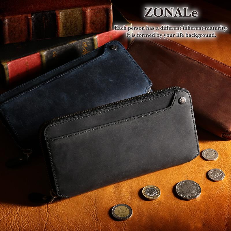 【商品レビュー記入で+5%】ZONALe(ゾナール) VINTAGE(ヴィンテージ) L字ファスナー長財布 小銭入れあり レザー 革小物 31143 メンズ 送料無料 ZONALe（ゾナール） VINTAGE ヴィンテージ L字ファスナー長財布 小銭