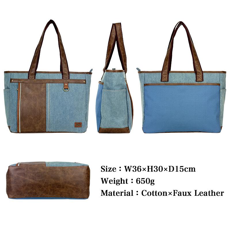 Lee（リー） symbol シンボル トートバッグ 肩掛け B4 A4 軽量 デニム