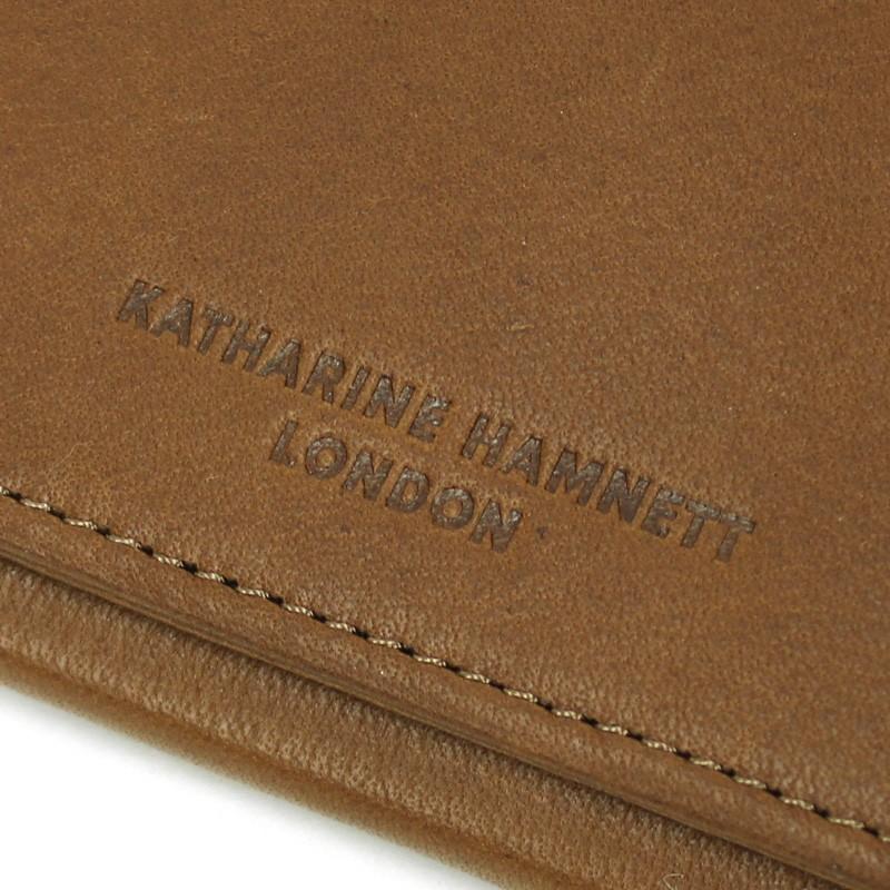 【未使用美品】KATHARINE HAMNETT本革 26〈定価17,600円〉 キャサリンハムネット カーフ【LTD】 ミドル財布 KATHARINE
