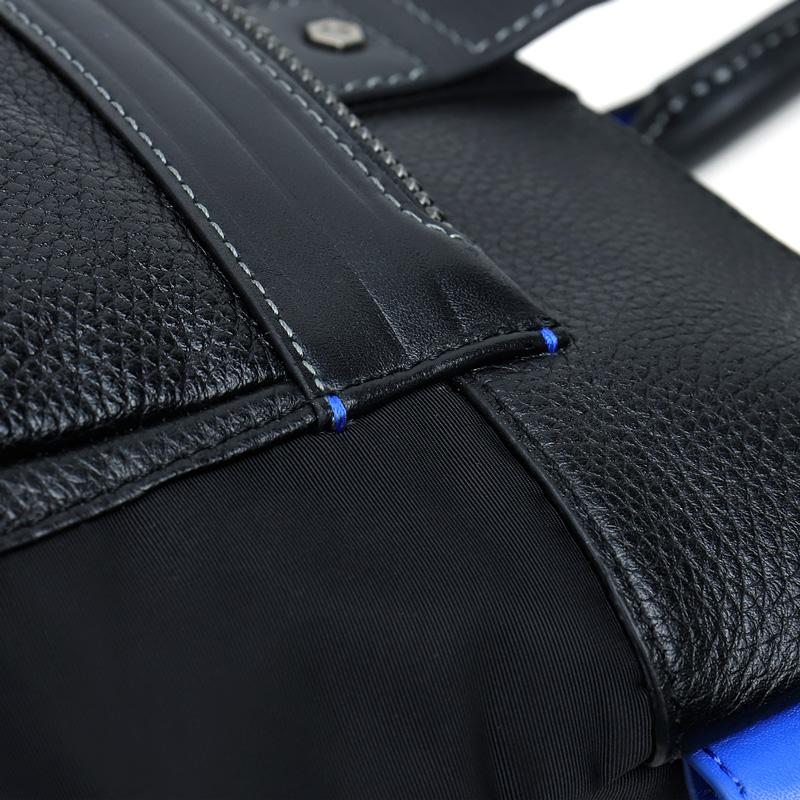 LANVIN en Bleu ランバンオンブルー Rate レイト トートバッグ B4 ナイロン 牛革 軽量 511701 メンズ レディースの画像