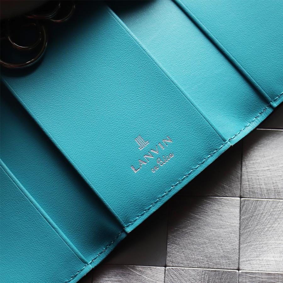 LANVIN en Bleu ランバンオンブルー アクア キーケース 4連 牛革 本革