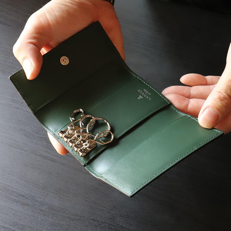 LANVIN en Bleu ランバンオンブルー ロージュ キーケース 4連 牛革 本