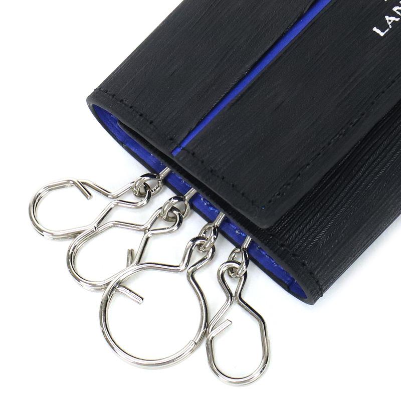 ランバンオンブルー 牛革 キーケース 小銭入れ付き 4連仕様 レッド LANVIN en Bleu ランバンオンブルー ロージュ キーケース 4連