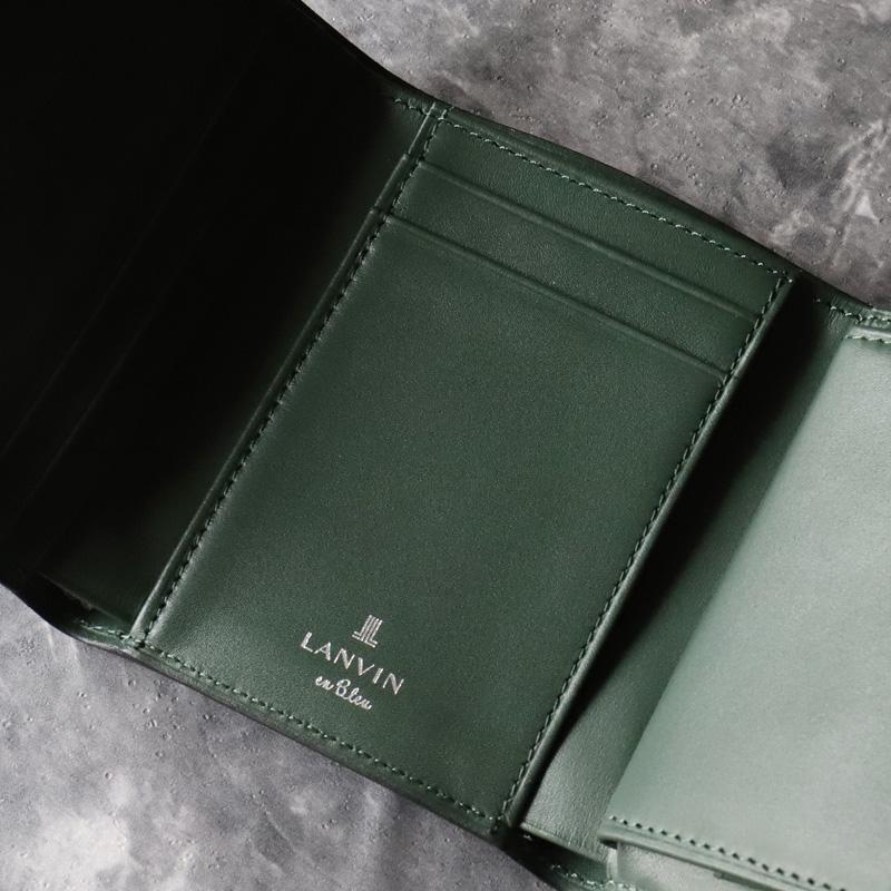 LANVIN ୨୧ 未使用！3つ折り財布 LANVIN en Bleu ランバンオンブルー ロージュ 三つ折り財布 小銭入れ