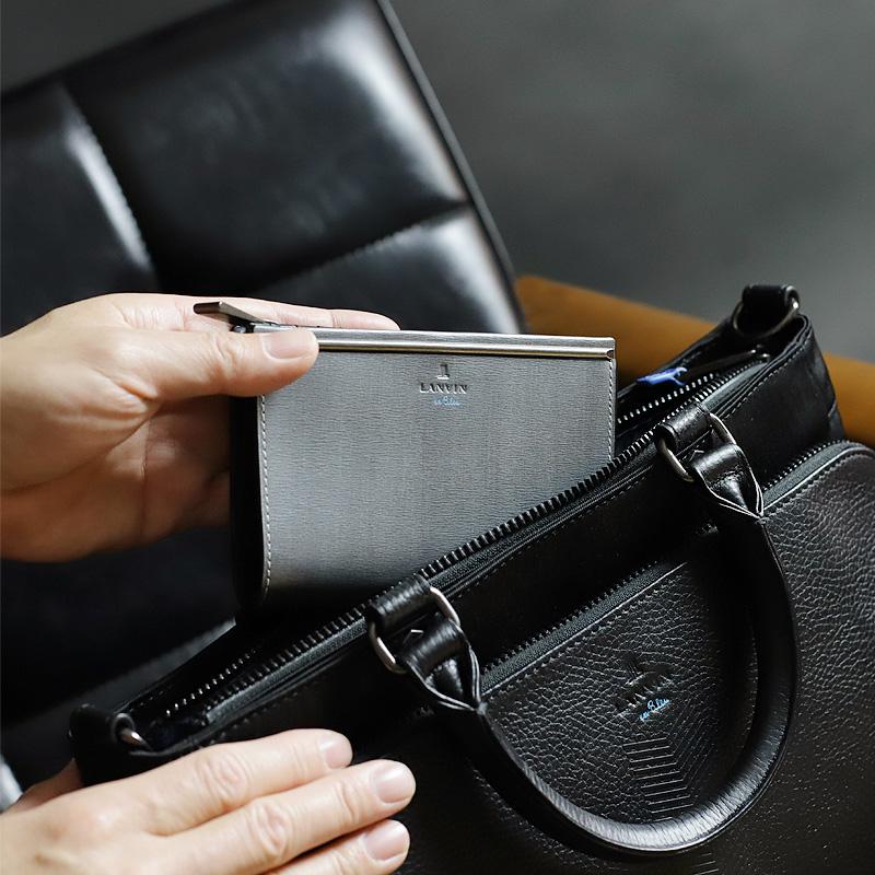 LANVIN en Bleu ランバンオンブルー 二つ折り財布 レノア小物 ミドル