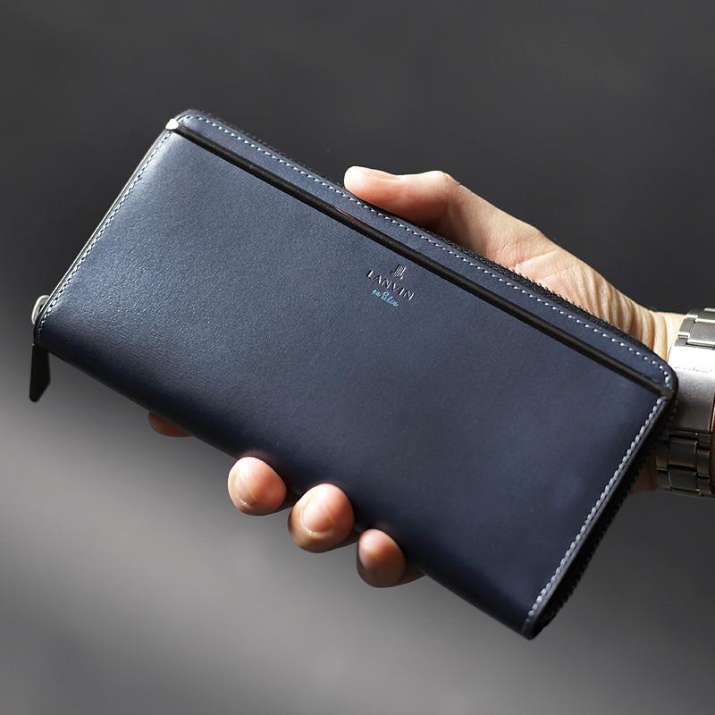 LANVIN en Bleu ランバンオンブルー ラウンドファスナー長財布 レノア