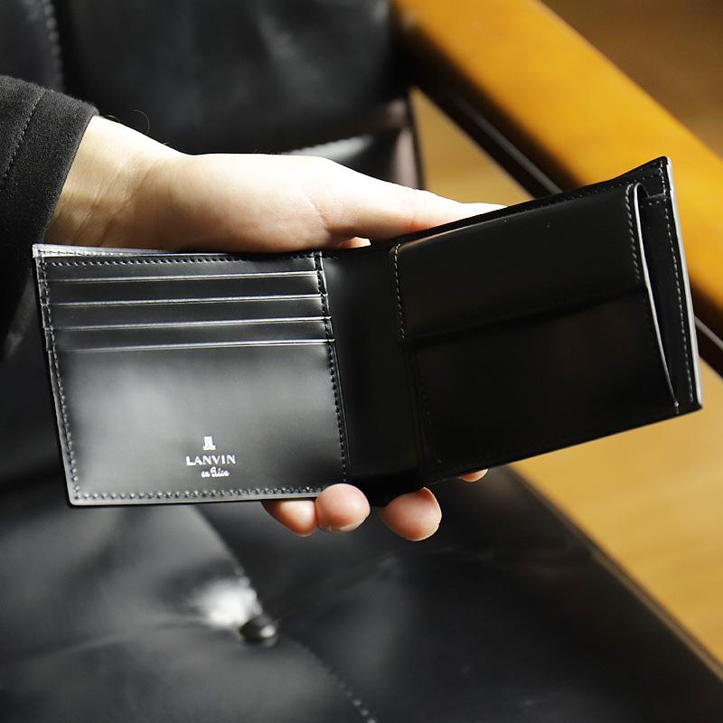 LANVIN en Bleu ランバンオンブルー 二つ折り財布 バトラー小物 札入れ