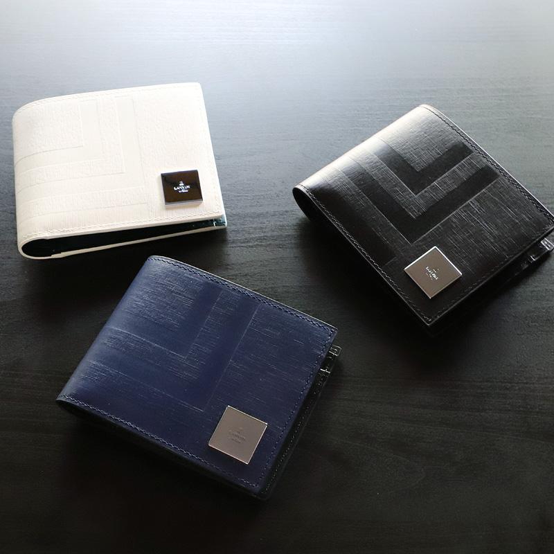 LANVIN en Bleu ランバンオンブルー フィズ 二つ折り財布 小銭入れあり