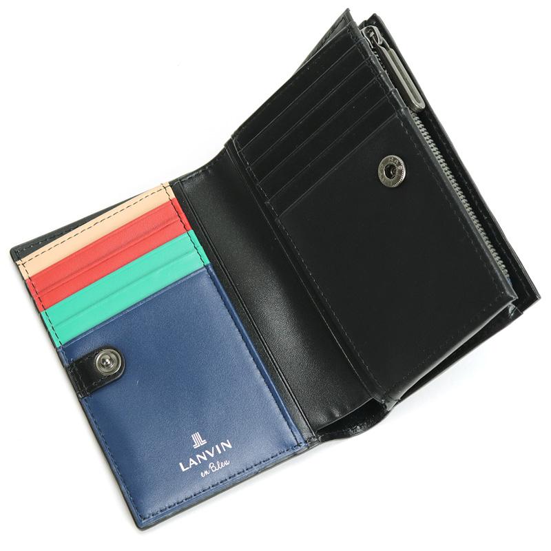 LANVIN en Bleu ランバンオンブルー スタンパ ミドルウォレット セミ長