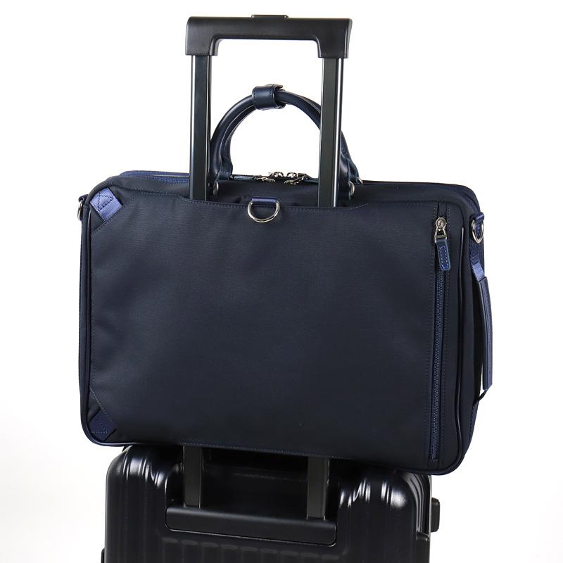 LANVIN en Bleu ランバンオンブルー HOMES ホームズ ビジネスバッグ リュック ショルダーバッグ 3WAY ブリーフケース 2ルーム B4 A4 PC収納 撥水 523512 メンズの画像