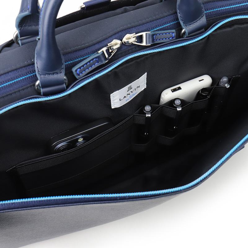 LANVIN en Bleu ランバンオンブルー HOMES ホームズ ビジネスバッグ リュック ショルダーバッグ 3WAY ブリーフケース 2ルーム B4 A4 PC収納 撥水 523512 メンズの画像