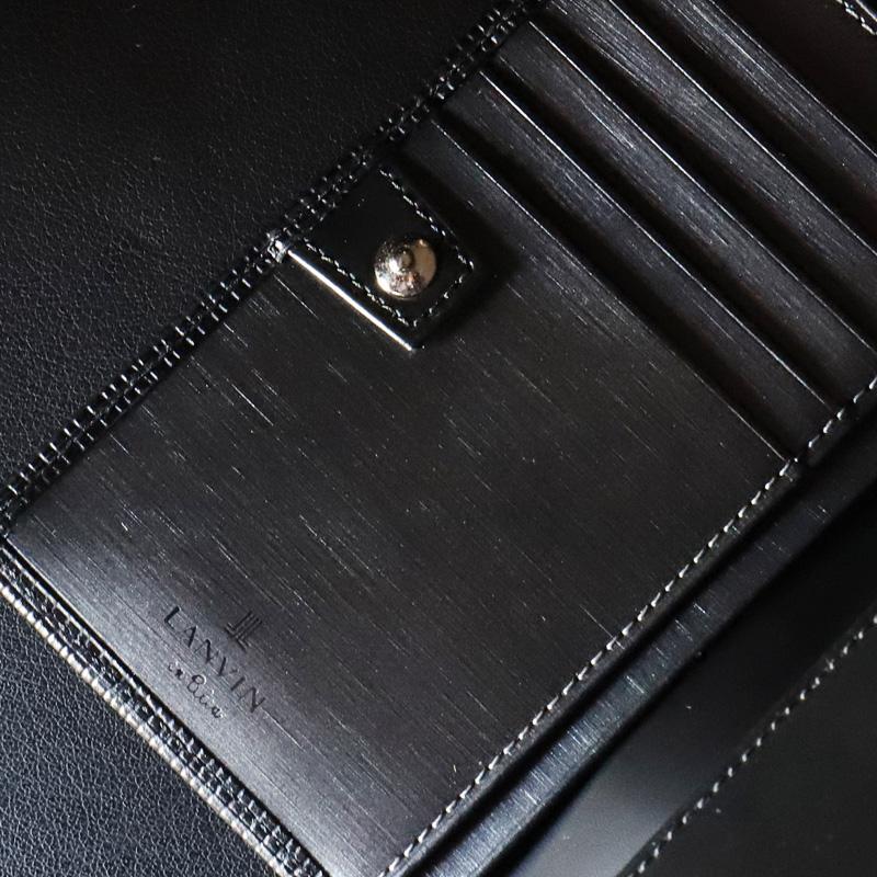 LANVIN en Bleu ランバンオンブルー ゼブダ 二つ折り財布 小銭入れあり