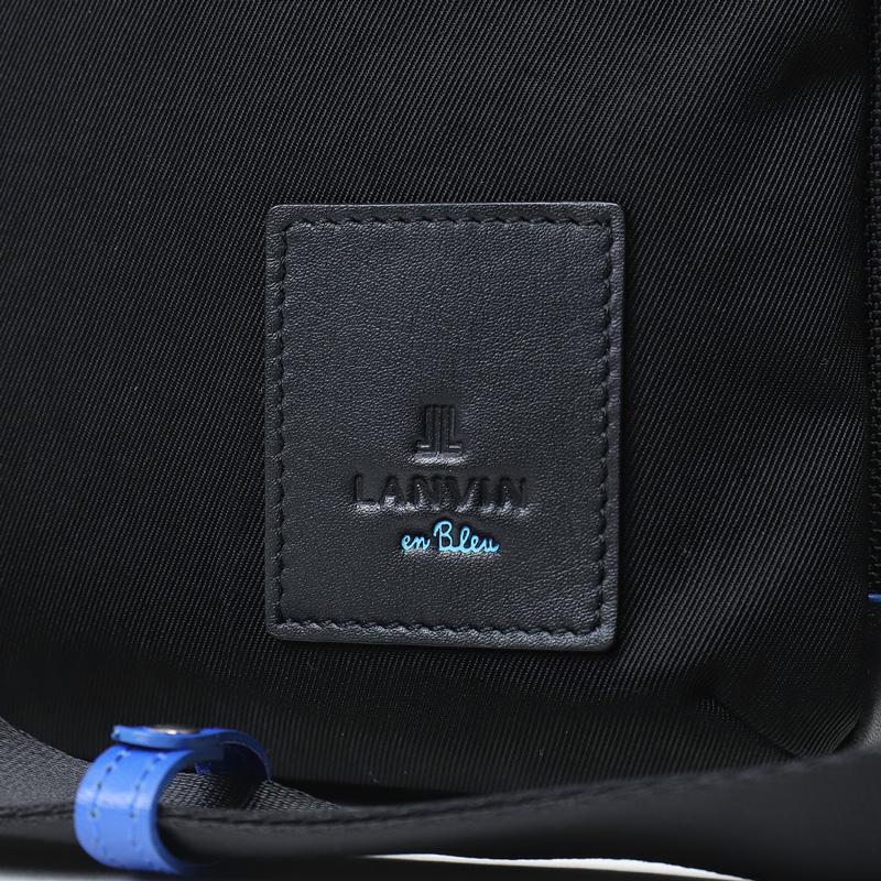 LANVIN en Bleu ランバンオンブルー LILLE リール ショルダーバッグ 斜め掛けバッグ A4 ナイロン 牛革 軽量 撥水 530113 メンズ レディースの画像