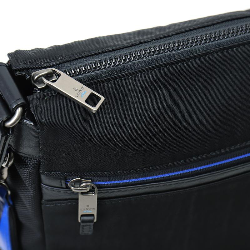 LANVIN en Bleu ランバンオンブルー LILLE リール ショルダーバッグ 斜め掛けバッグ A4 ナイロン 牛革 軽量 撥水 530113 メンズ レディースの画像