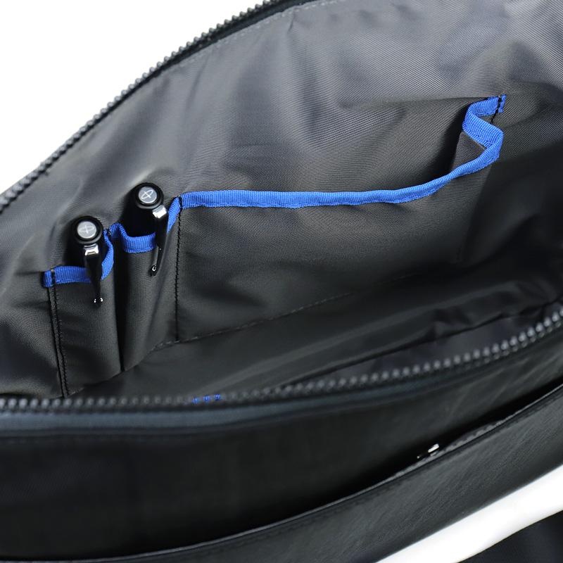 LANVIN en Bleu ランバンオンブルー LILLE リール ショルダーバッグ 斜め掛けバッグ A4 ナイロン 牛革 軽量 撥水 530113 メンズ レディースの画像
