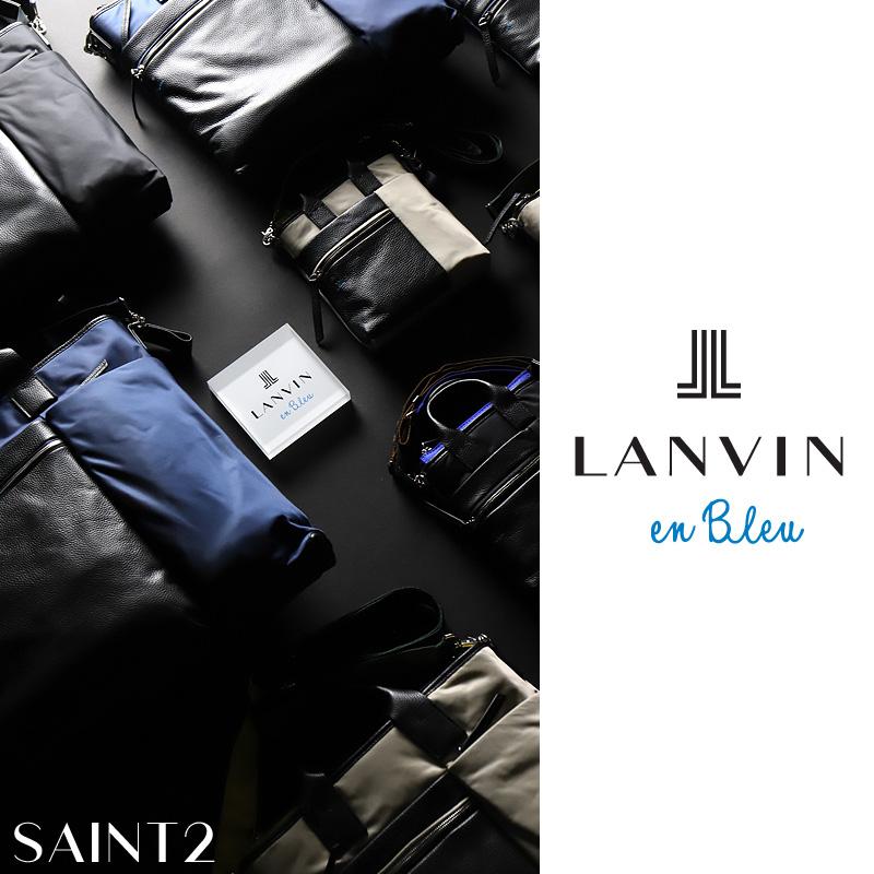 LANVIN en Bleu ランバンオンブルー SAINT2 サント2 ショルダーバッグ 斜め掛け トートバッグ ヘルメットバッグ B4 ナイロン 一部牛革 545103 メンズ レディースの画像