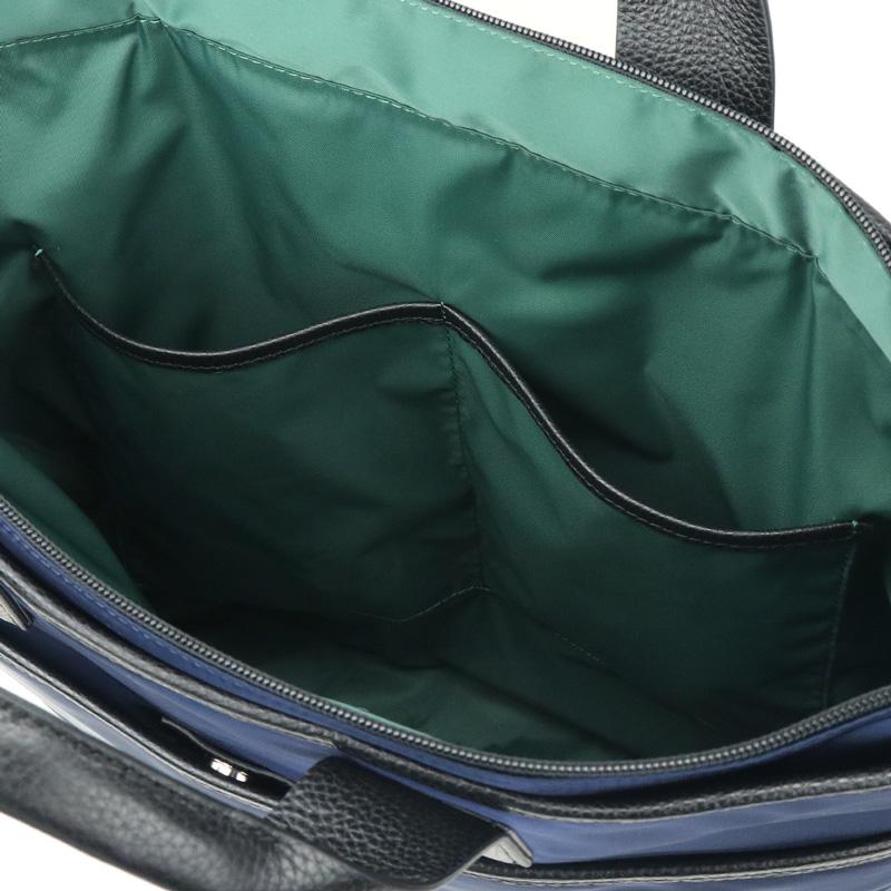LANVIN en Bleu ランバンオンブルー SAINT2 サント2 ショルダーバッグ 斜め掛け トートバッグ ヘルメットバッグ B4 ナイロン 一部牛革 545103 メンズ レディースの画像
