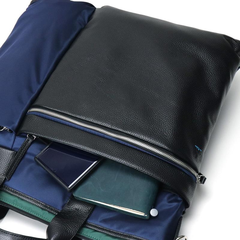 LANVIN en Bleu ランバンオンブルー SAINT2 サント2 ショルダーバッグ 斜め掛け トートバッグ ヘルメットバッグ B4 ナイロン 一部牛革 545103 メンズ レディースの画像