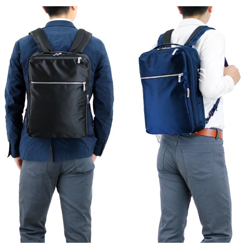 【美品】ace. GENE スリムビジネスリュック A4ネイビー ace. GENE LABEL ace.GENE エースジーン GADGETABLE ガジェタブル