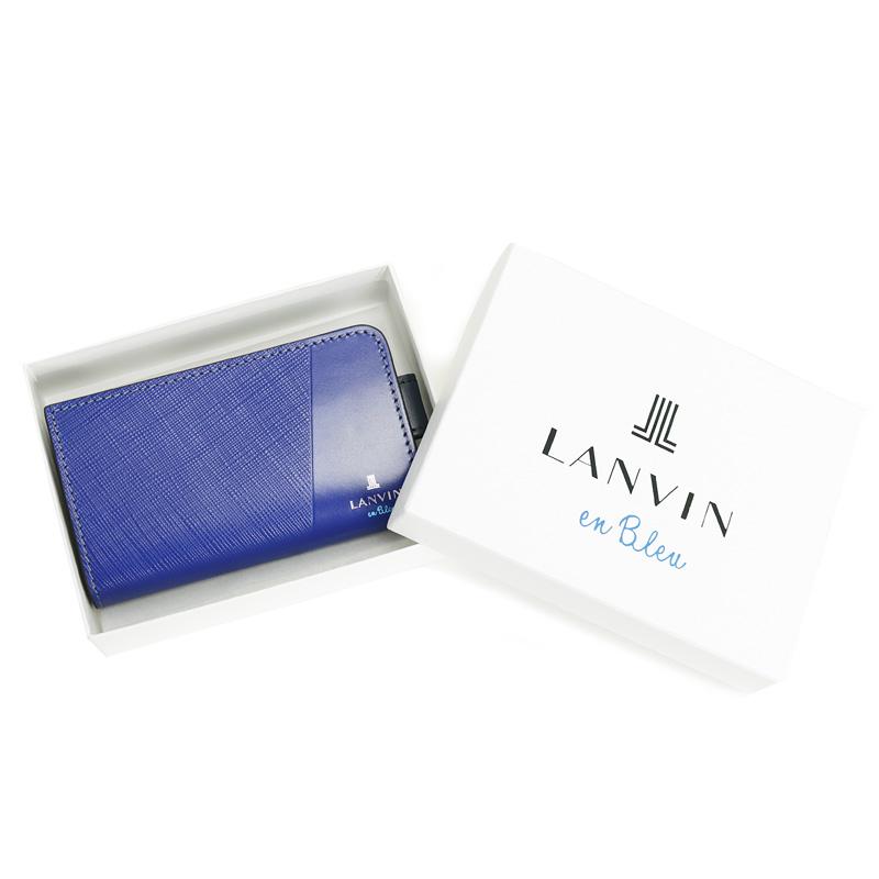 LANVIN en Bleu ランバンオンブルー パーシャル キーケース 5連 スマートキー 小銭入れ付き レザー 牛革 革小物 555611 メンズ｜watermode｜15