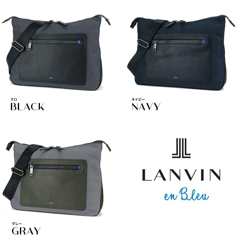 極美品✨ランバンオンブルー ラナ ボディバッグ 異素材ミックス ネイビー×カモ LANVIN en Bleu ランバンオンブルー Lana ラナ ショルダーバッグ 斜め
