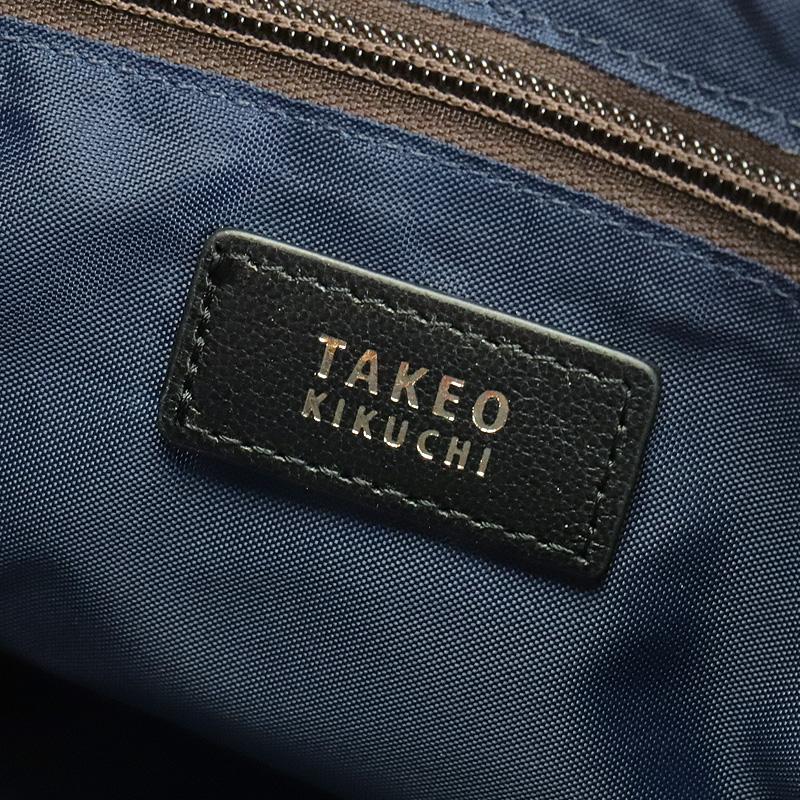 タケオキクチ ビジネスバッグ ショルダーヒモ付オールレザー 黒 付属品完備 TAKEO KIKUCHI（タケオキクチ） ミニショルダーバッグ フィル 斜め掛け