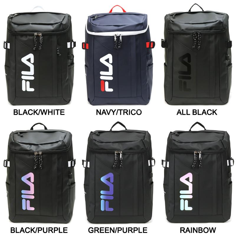 色: クロパープル[フィラ] サイン リュックサック24L 7761 FILA（フィラ） サイン スクエアリュック デイパック リュックサック