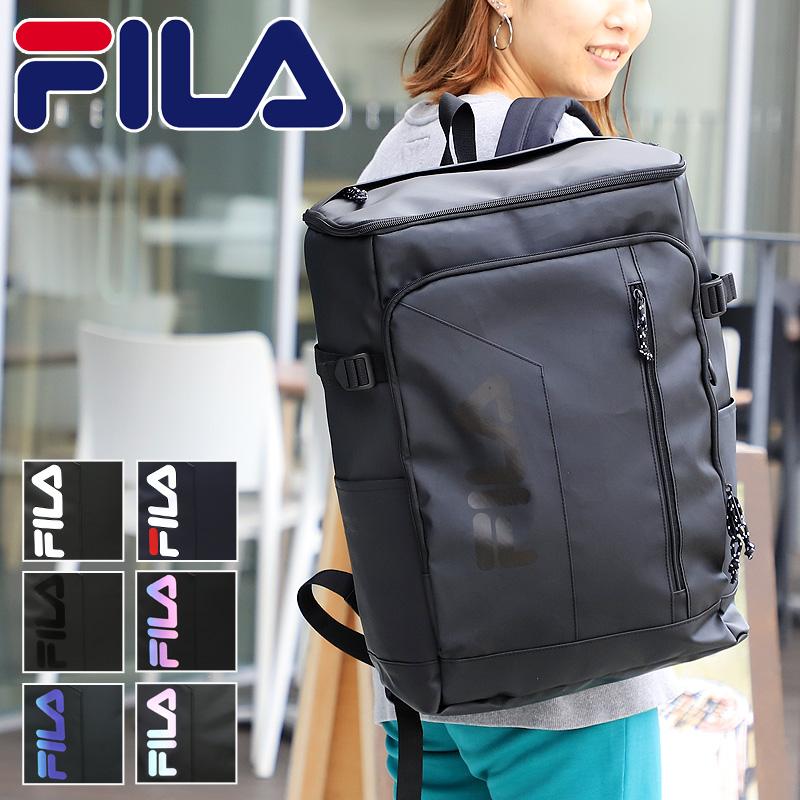 FILA フィラ リュック バッグ バックパック サイン メンズ レディース 30L ボックス型 撥水 軽量 7762 FILA（フィラ） サイン スクエアリュック デイパック リュックサック
