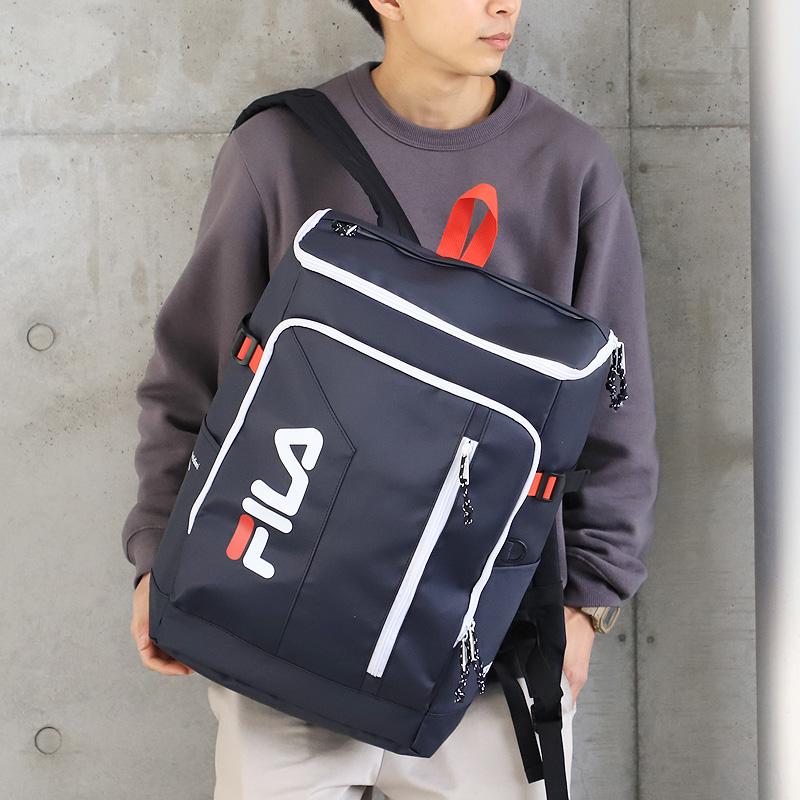 FILA フィラ サイン スクエアリュック デイパック リュックサック バックパック 30L B4 撥水 PC収納 7762 メンズ レディース ジュニア 中学生 高校生｜watermode｜19