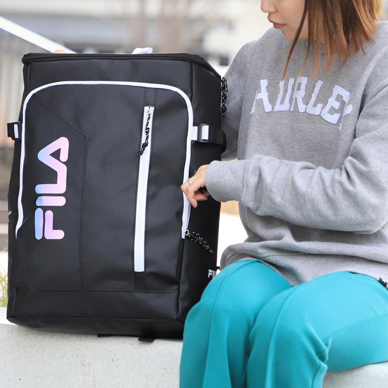 FILA フィラ サイン スクエアリュック デイパック リュックサック バックパック 30L B4 撥水 PC収納 7762 メンズ レディース ジュニア 中学生 高校生｜watermode｜20