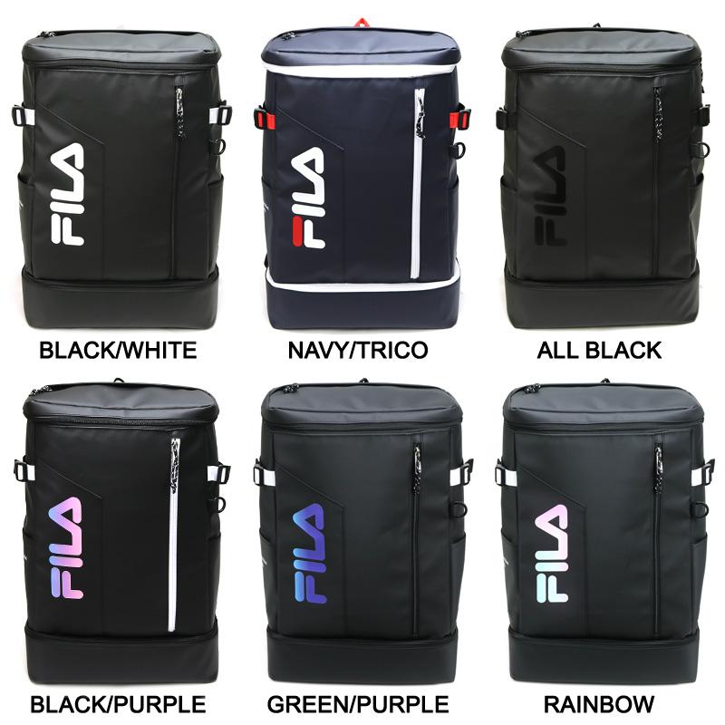 FILA フィラ サイン スクエアリュック デイパック リュックサック バックパック 35L B4 2層 撥水 PC収納 7763 メンズ レディース ジュニア 高校生 中学生｜watermode｜23