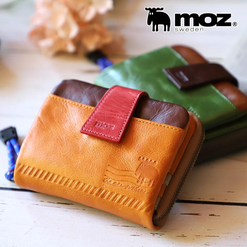 moz（モズ） Air Mail エアメール 二つ折り財布 小銭入れあり