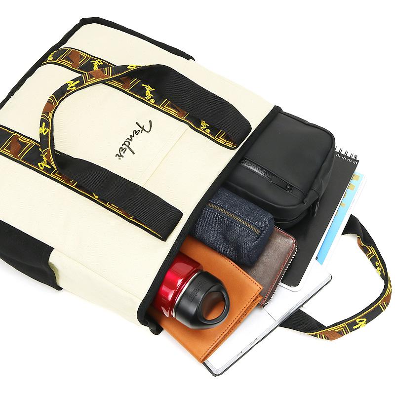 Fender（フェンダー） トートバッグ A4 軽量 コットン ファスナー付き