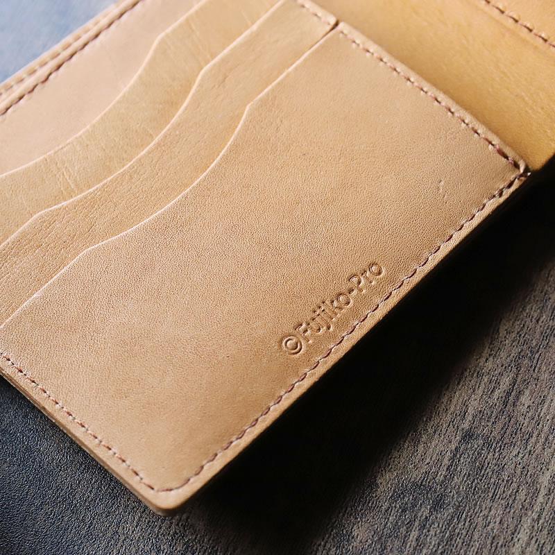 ドラえもん 二つ折り財布 小銭入れあり 栃木レザー 姫路レザー 本革