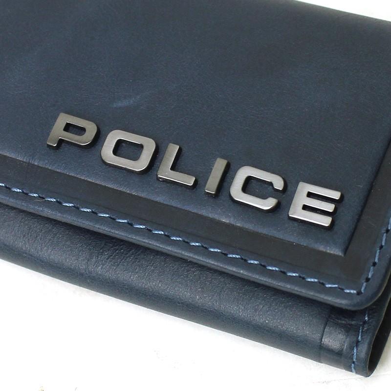 POLICE（ポリス） EDGE エッジ キーケース 6連 キーリング付き レザー