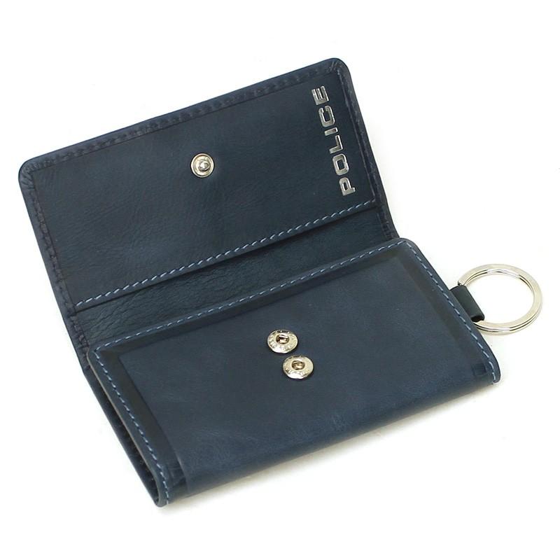 POLICE（ポリス） EDGE エッジ キーケース 6連 キーリング付き レザー